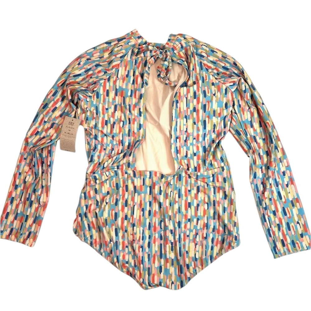 NWT Albion Long Sleeve Rash Guard One-piece Athens Sunset Size XXL - Picture 7 of 16